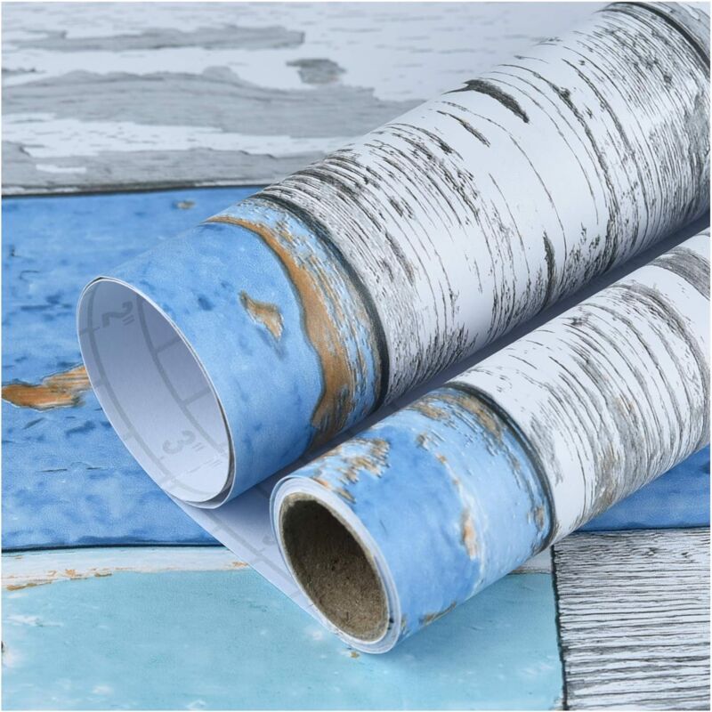 Self Adhesive Vinyl Wallpaper For Furniture Countertop Wood Grain Pattern Decorative Sticker,0.456M