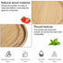 2 Piece Bamboo Saucers 20Cm ROund Bamboo Tray Bamboo Plant Saucer ROund Serving Tray Wooden Flower Pot Saucer For Cups,