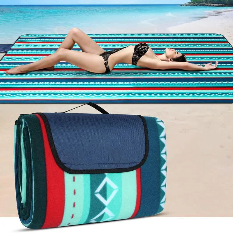 Waterproof Picnic Blanket 200 X 200Cm - Outdoor Picnic Blanket - Insulated Fleece Picnic Mat - Large Picnic Blanket