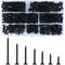 220 pcs Self Tapping Wood Screws, Black Cross Flat Head Self Drilling Screw, Metal Screws For Drywall Furniture - M3.5