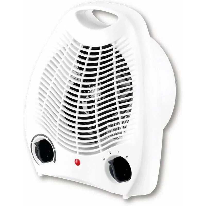 Electric Fan Heater, Electric Stove, 1000W / 2000W, Hot Air Thermo Convector 2 Powers Intuitive Button, Silent, Portable
