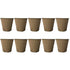 50 Pack ROund Fiber Pot 6X6Cm Seedling Pot Starter Pots Kits Gardening Pot For Seeds Plants