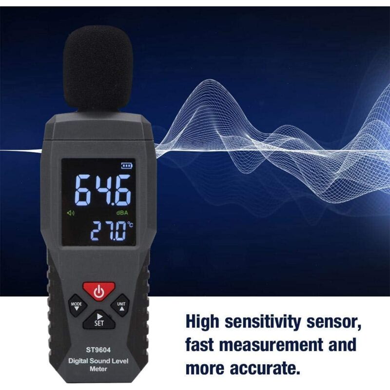 Sound Level Meter Smart Sensor Sound Level Meter Sound Level Recorder Noise Tester Digital Audio Sound Meter, Measuring