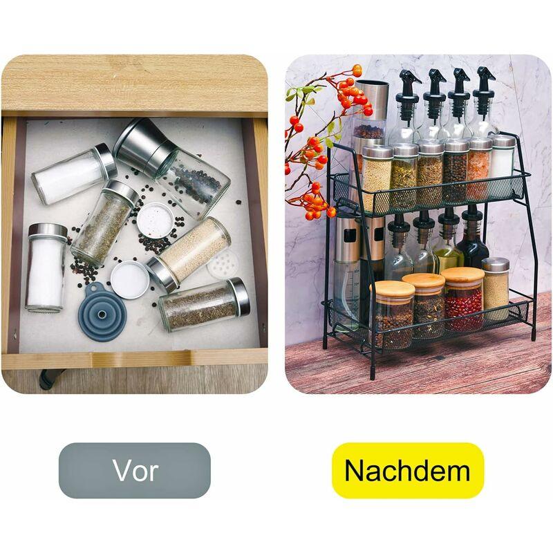 Spice Rack 2 Layer Metal Spice Rack Large Vertical Spice Rack