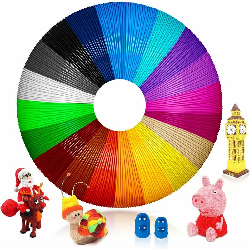 3D Pla Filament, 3D Refill 1.75Mm, 3D Filament 5M 20 Colors Each, Suitable For Kids And Adults, 3D Pen Accessory