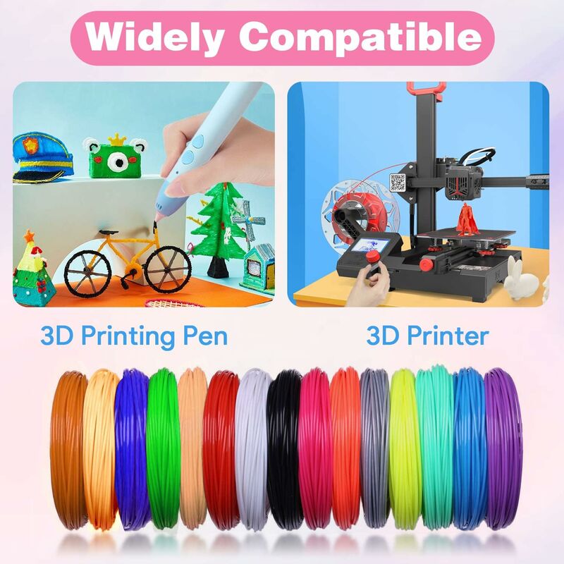 3D Pla Filament, 3D Refill 1.75Mm, 3D Filament 5M 20 Colors Each, Suitable For Kids And Adults, 3D Pen Accessory