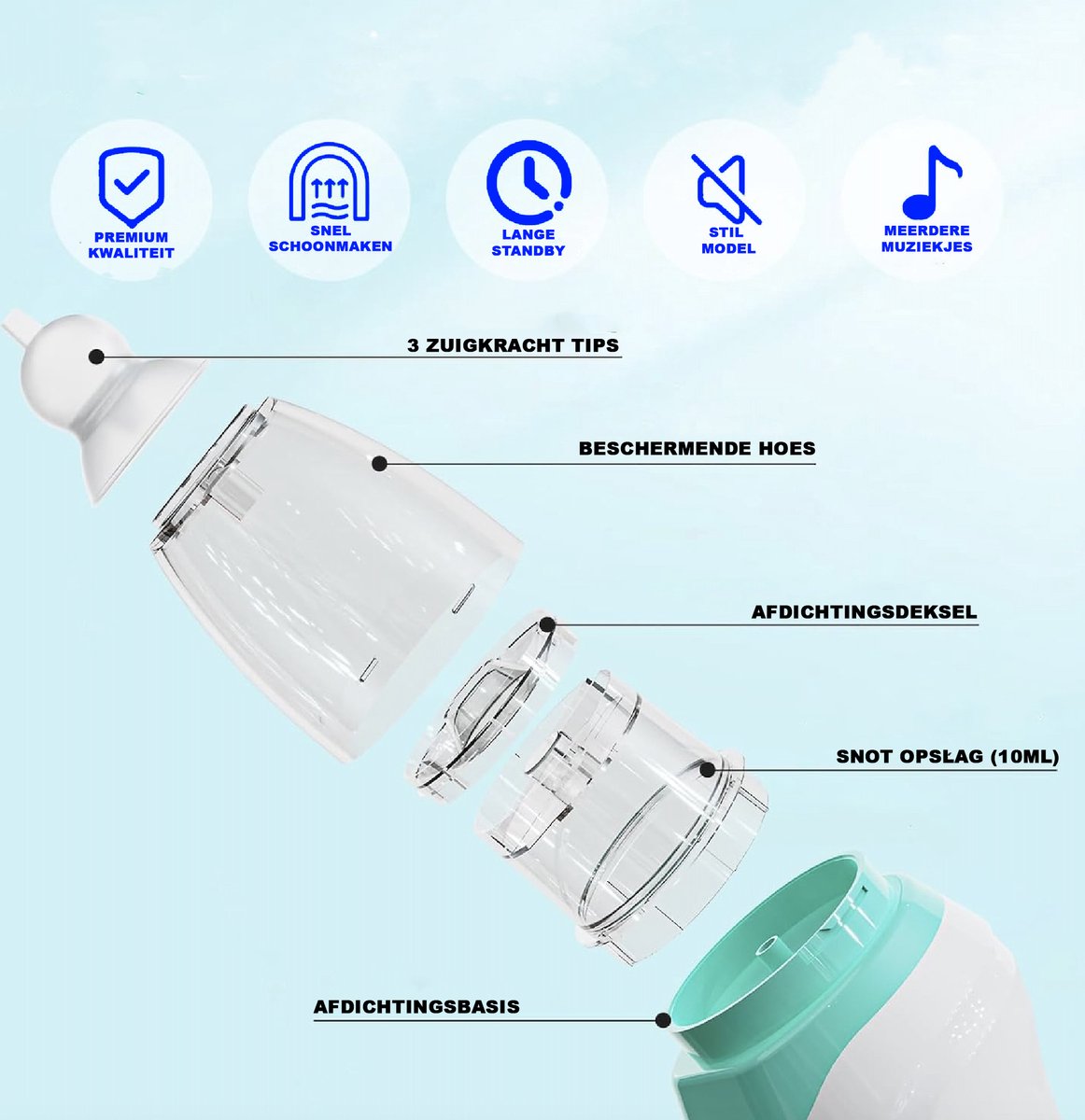 Electric Nasal Aspirator for Babies - Electric - Nasal Spray - Nasal Aspirator - Nasal Aspirator - PRO
