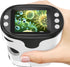 Children's Microscope - 1000X Portable Digital Microscope - 0-inch Screen - Rechargeable - With Slide Set - Mini Pocket Telescope, Educational Gift for Children Ages 4-12