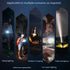 Rechargeable LED Flashlight - Military Flashlight - 5000 lumens - 26650 rechargeable battery - 6 modes - Power bank function - IP67 waterproof - Battery-powered flashlight