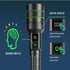 Rechargeable LED Flashlight - Military Flashlight - 5000 lumens - 26650 rechargeable battery - 6 modes - Power bank function - IP67 waterproof - Battery-powered flashlight
