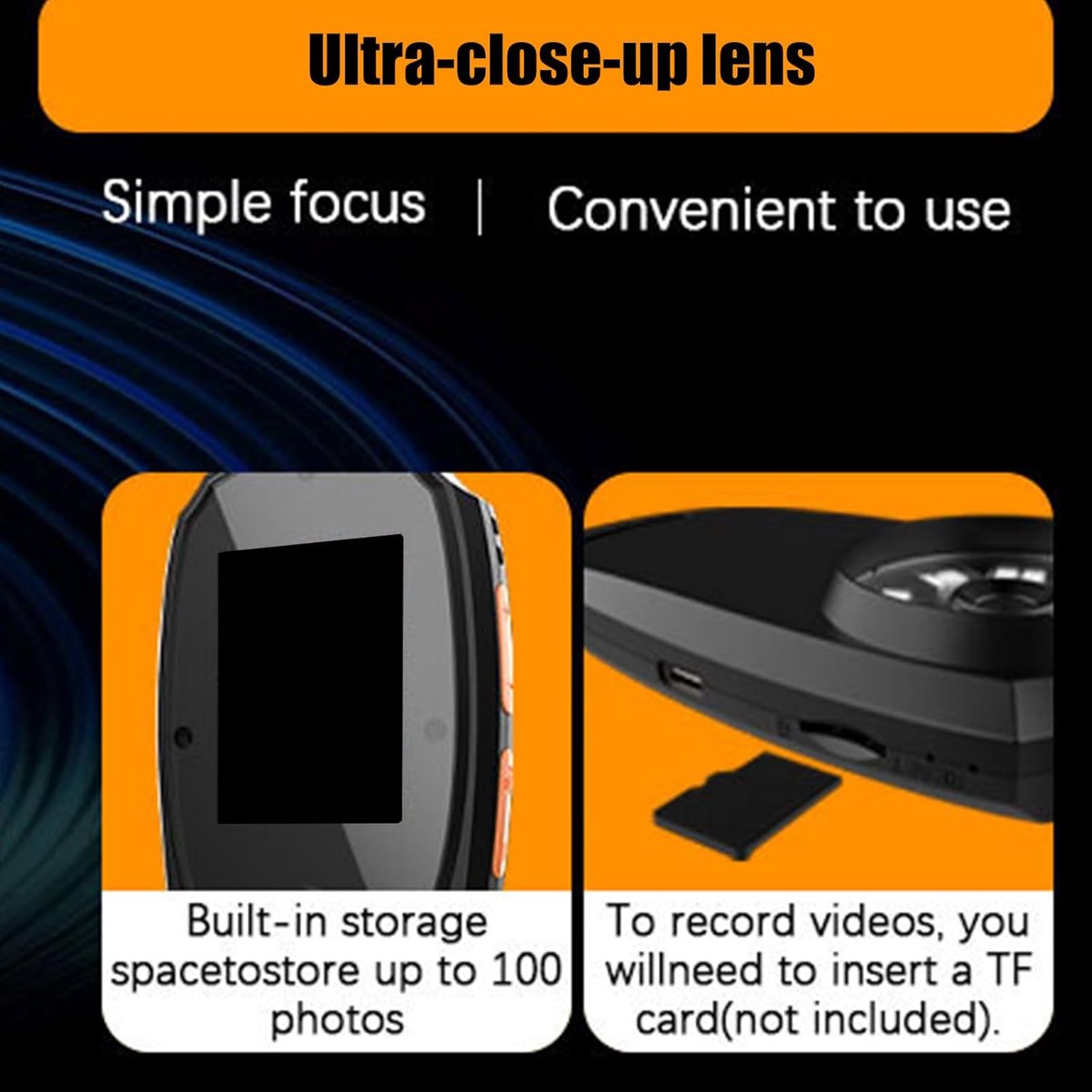Microscope - Children's Microscope - Portable Digital Microscope for Children and Adults - 5.1 cm Color Screen - 500x Magnification - 8 Built-in LED Lights