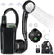 Portable Camping Shower - 6000mAh Rechargeable Shower Pump - With Smart LED Display - 4 Spray Modes - IPX7 Waterproof Outdoor Shower - For Hiking, Travel, Car, Pets - Black