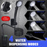Portable Camping Shower - 6000mAh Rechargeable Shower Pump - With Smart LED Display - 4 Spray Modes - IPX7 Waterproof Outdoor Shower - For Hiking, Travel, Car, Pets - Black