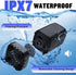 Portable Camping Shower - 6000mAh Rechargeable Shower Pump - With Smart LED Display - 4 Spray Modes - IPX7 Waterproof Outdoor Shower - For Hiking, Travel, Car, Pets - Black