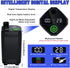 Portable Camping Shower - 6000mAh Rechargeable Shower Pump - With Smart LED Display - 4 Spray Modes - IPX7 Waterproof Outdoor Shower - For Hiking, Travel, Car, Pets - Black
