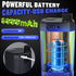 Portable Camping Shower - 6000mAh Rechargeable Shower Pump - With Smart LED Display - 4 Spray Modes - IPX7 Waterproof Outdoor Shower - For Hiking, Travel, Car, Pets - Black