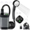 Portable Camping Shower - 6000mAh Rechargeable Shower Pump - With Smart LED Display - 4 Spray Modes - IPX7 Waterproof Outdoor Shower - For Hiking, Travel, Car, Pets - Gray