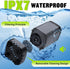 Portable Camping Shower - 6000mAh Rechargeable Shower Pump - With Smart LED Display - 4 Spray Modes - IPX7 Waterproof Outdoor Shower - For Hiking, Travel, Car, Pets - Gray