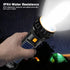Solar Flashlight - Solar LED Flashlight - USB Rechargeable Solar Flashlight - Emergency Flashlight - 1200 mAh LED Flashlight with 3 Modes - Waterproof LED Flashlight Ideal for Outdoor Fishing Emergencies