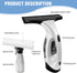 Windshield wiper - window cleaner - window squeegee - window cleaner - cordless window vacuum cleaner - water tank, spray bottle with microfiber cover - cordless window cleaner for all smooth surfaces, windows, mirrors, shower screens