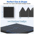 12 Self-Adhesive Acoustic Panels, 30x30x5cm, Black Sound-Absorbing Foam for Effective Sound Insulation