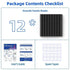 12 Self-Adhesive Acoustic Panels, 30x30x5cm, Black Sound-Absorbing Foam for Effective Sound Insulation