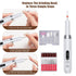 Electric nail file 12 grinding heads rechargeable 15000RPM adjustable speed multifunctional, White