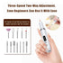 Electric nail file 12 grinding heads rechargeable 15000RPM adjustable speed multifunctional, White
