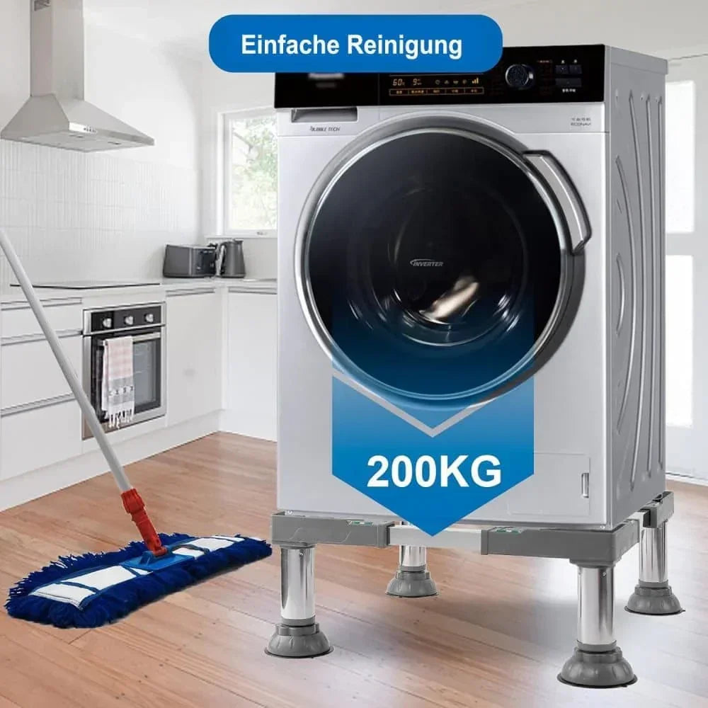 Washing machine base with vibration damping legs, strong load bearing capacity non slip and practical, 26-29cm
