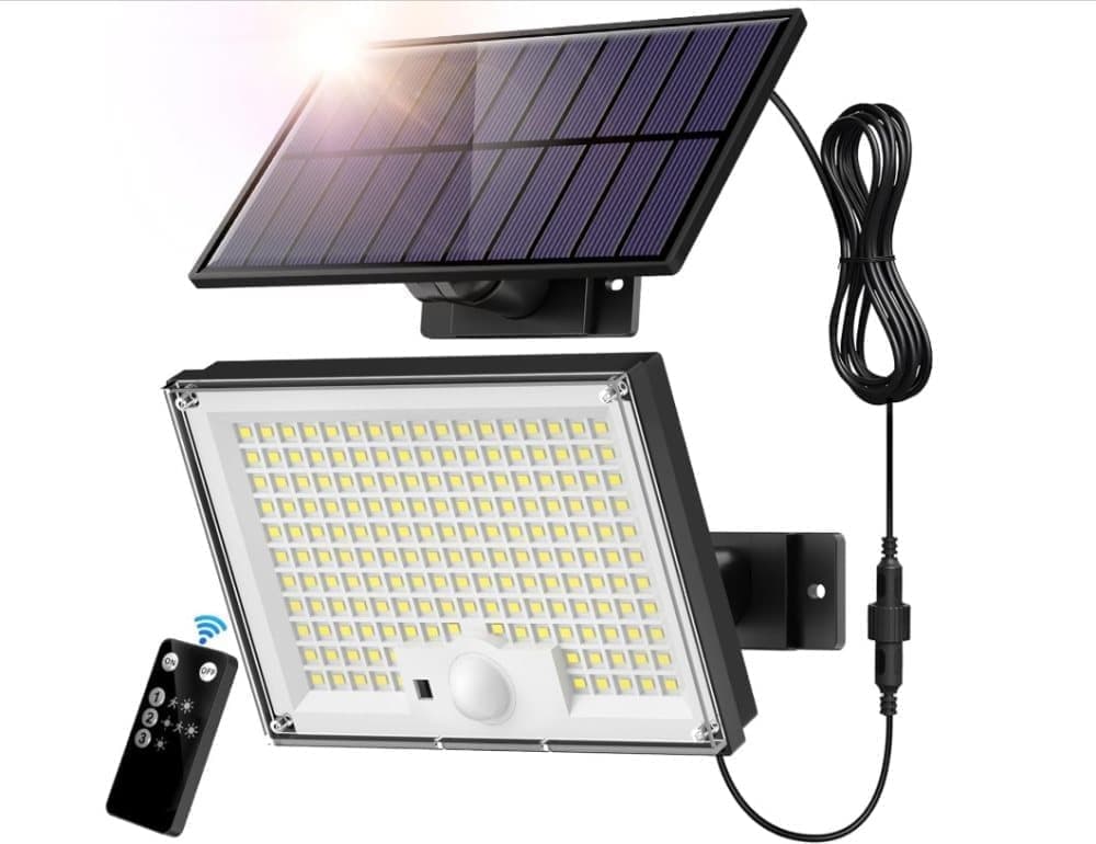 172 LED Solar Light Outdoor, Motion Sensor, IP65 Waterproof, 3 Light Modes