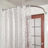 Waterproof EVA Shower Curtain with Pebble Pattern, 180x180 cm, Transparent Odorless