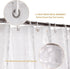 Waterproof EVA Shower Curtain with Pebble Pattern, 180x180 cm, Transparent Odorless