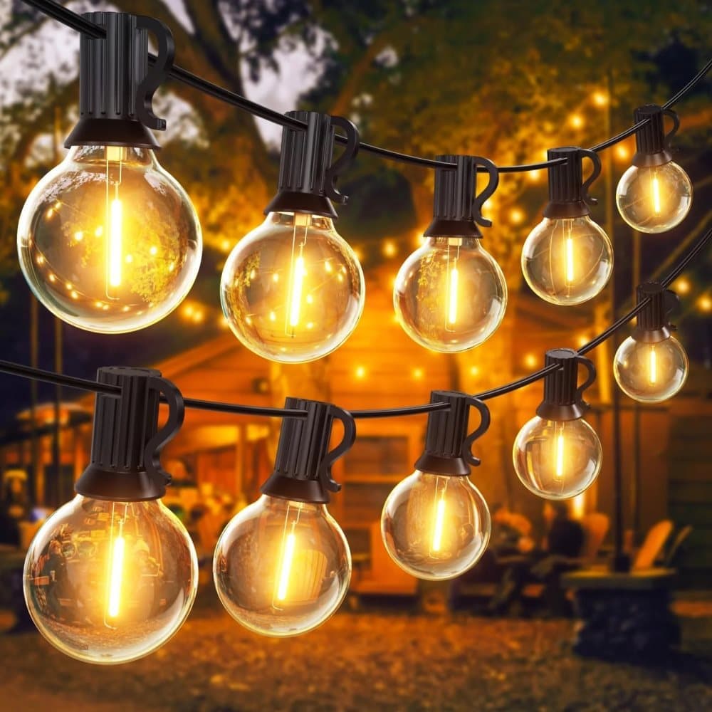 52 LED String Lights Waterproof G40 for Outdoor, 30m