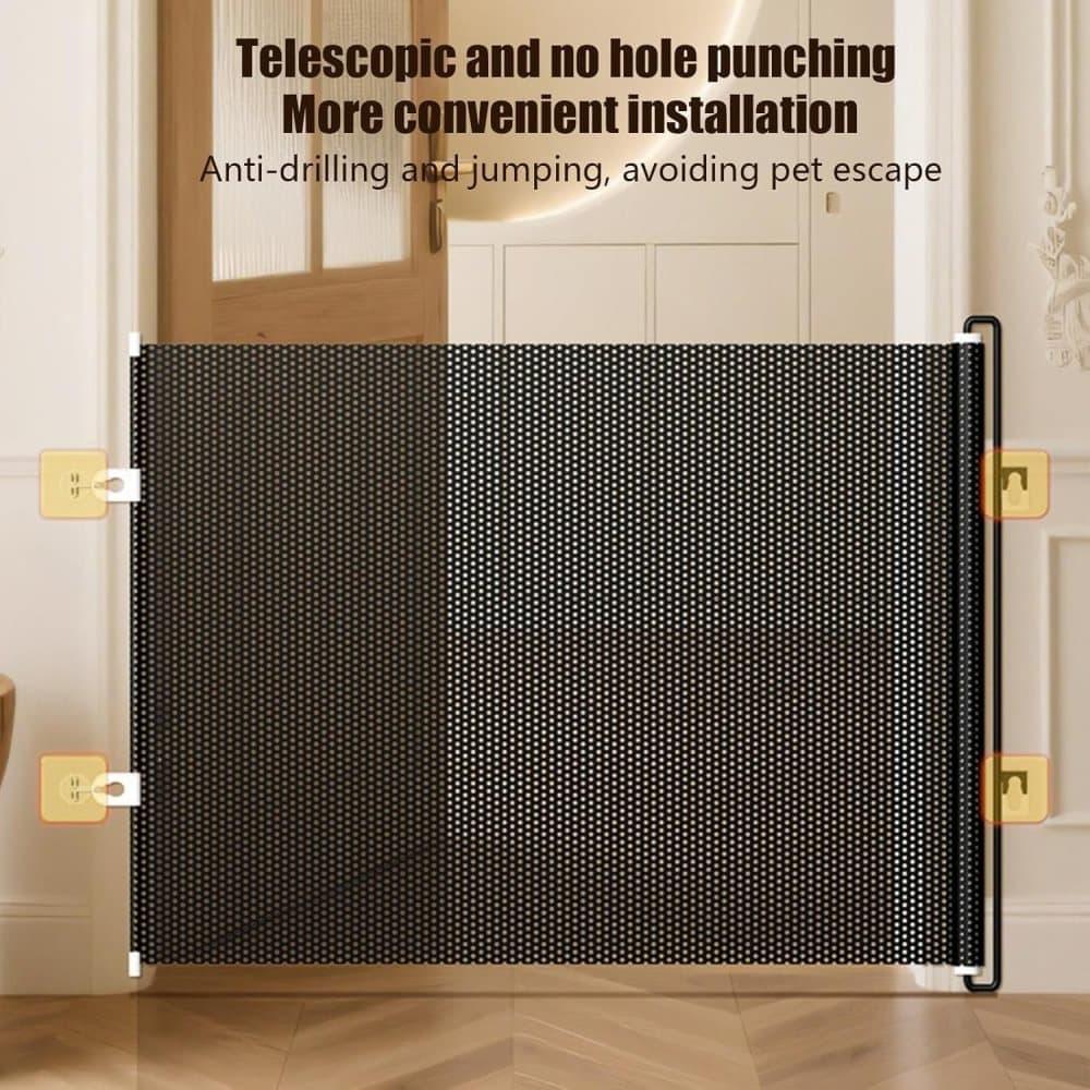 Child Safety Gate Removable for Indoors, 40x125 cm, Compatible with Children & Pets, Black