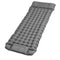 Self-inflating mattress for camping beach hiking, waterproof lightweight tear-resistant durable with foot pump, gray, 10cm