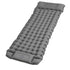 Self-inflating mattress for camping beach hiking, waterproof lightweight tear-resistant durable with foot pump, gray, 10cm
