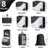 8-Piece Suitcase Organizer Set with Durable Packing Cubes and Clothing Shoe Bags, Black