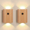 2-Pack LED Wall Lamp with Motion Sensor, Rechargeable, for Garden Fence Stairs and Patio