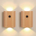 2-Pack LED Wall Lamp with Motion Sensor, Rechargeable, for Garden Fence Stairs and Patio