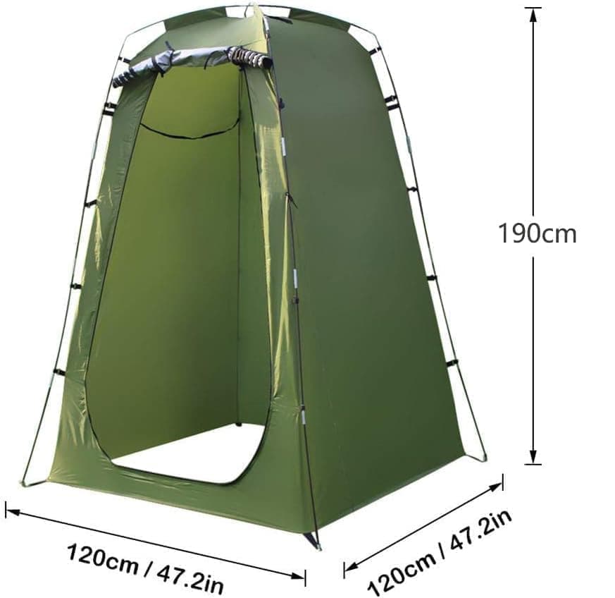 Pop-up Tent Changing Room Foldable Outdoor Camping Shelter with Inner Pocket, 120x120x190 cm, Green