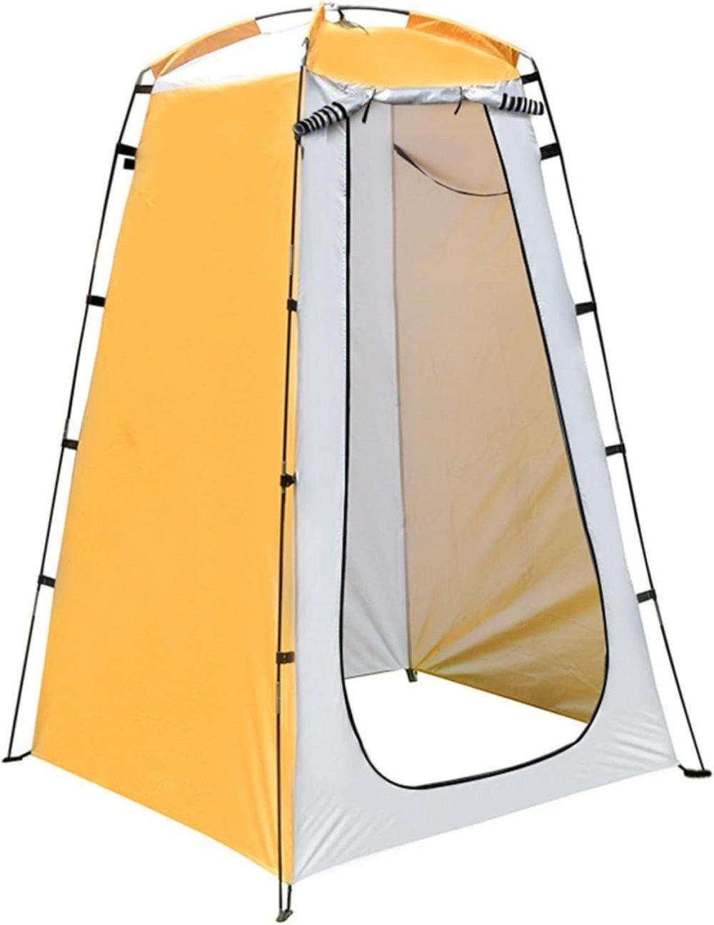 Pop-up Tent Changing Room 120x120x190 cm, Foldable Outdoor Camping Shelter with Inner Pocket, Multicolored
