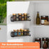 2-Piece Stainless Steel Spice Rack Wall Mounted for Home Organization, Silver