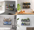 2-Piece Stainless Steel Spice Rack Wall Mounted for Home Organization, Silver