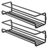 2-Piece Stainless Steel Spice Rack Wall Mounted for Home Organization, Silver