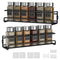 2-Piece Stainless Steel Spice Rack Wall Mounted Organizer, Black, 12.6 x 3.9 x 2.4 inches