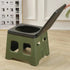 Portable Camping Toilet Foldable with Lid, 150 kg Load Capacity, for Road Trips and Camping Indoors Outdoors
