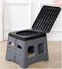 Portable Camping Toilet Foldable with Lid, 150 kg Load Capacity, for Road Trips and Camping Indoors Outdoors