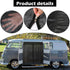 Universal Mosquito Net for Car Tailgate with Magnetic Attachment, Mosquito and Sun Protection, Compatible with Camping and Motorhome Outdoors, 180x150cm, Black
