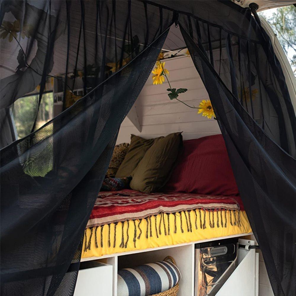 Magnetic car trunk mosquito net 180X150cm, compatible with most vehicles, for camping and fishing