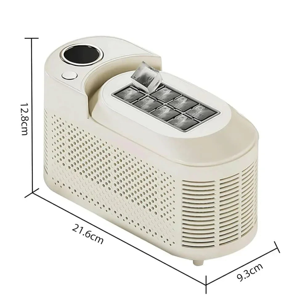 Portable Ice Machine Fast Ice Production in 10-15 Minutes Energy-Efficient Small Ice Maker with Low Noise Level Compatible with Car Use, White
